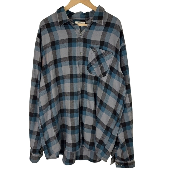 Magellan Outdoors Other - Magellan Men's Outdoors Size XL Black Plaid Long Sleeve Cotton Button Down Shirt